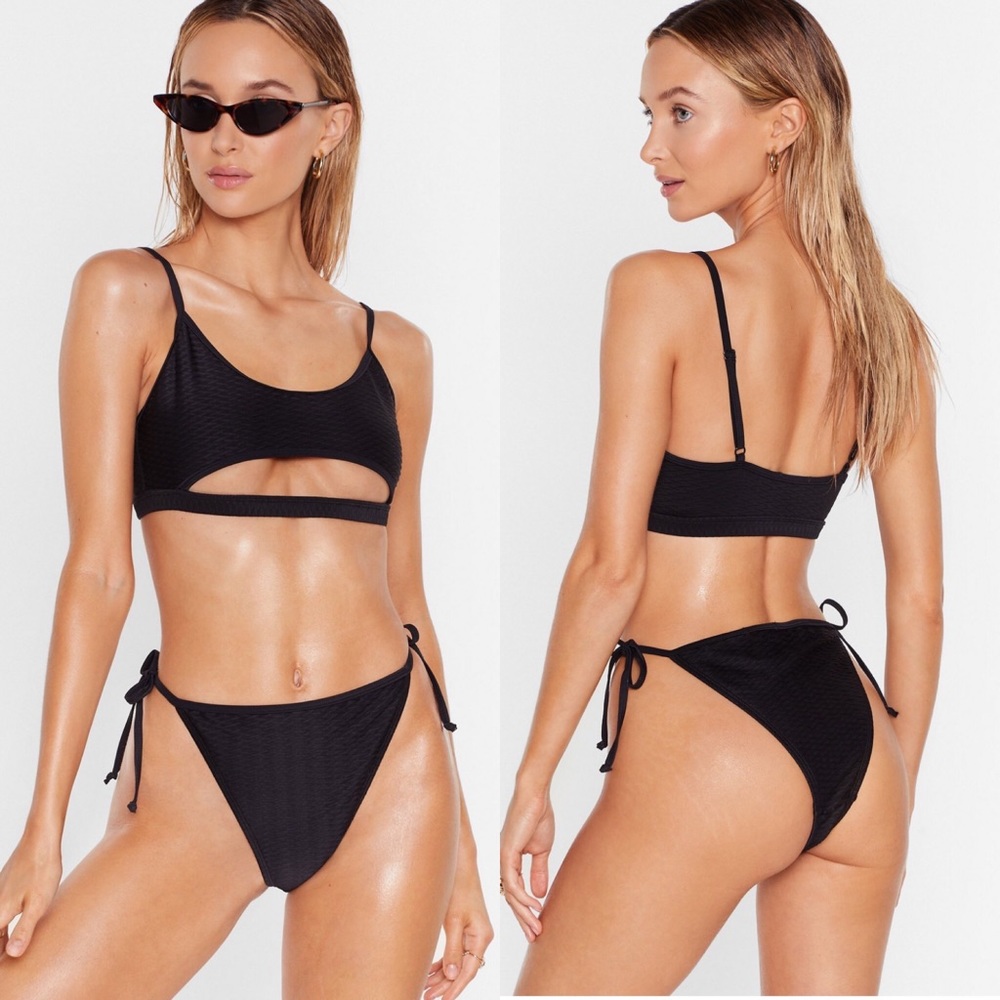 Nasty Gal Black Bikini Set